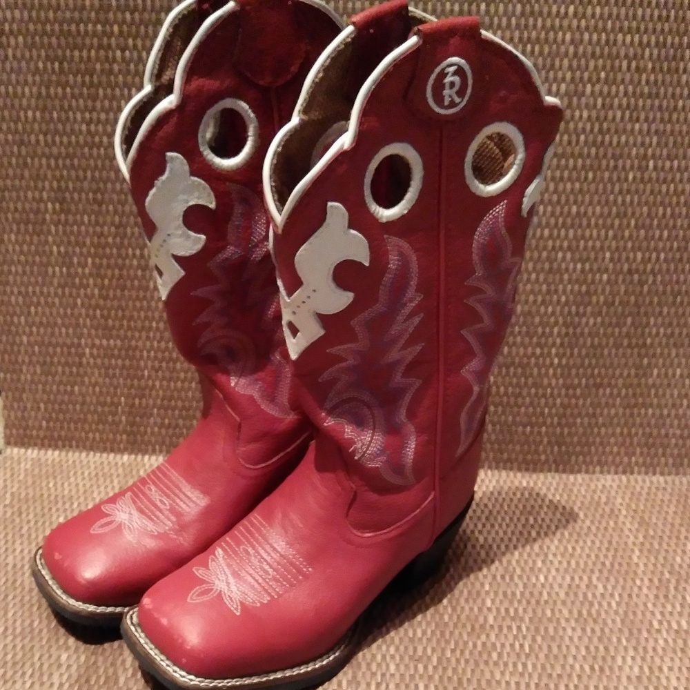 TONY LAMA 3R RED COWBOY BOOTS AUTHENTIC